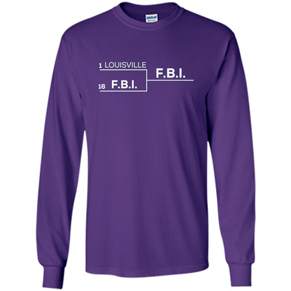 Louisville vs FBI Bracket T-shirt Purple