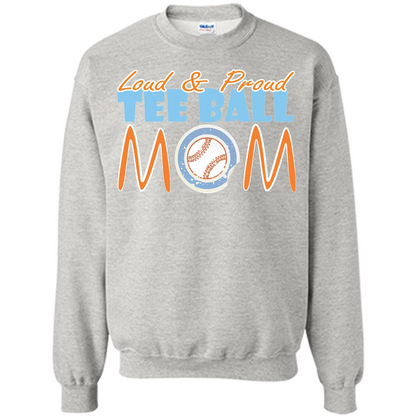 Softball Mommy T-shirt Loud And Proud Ash