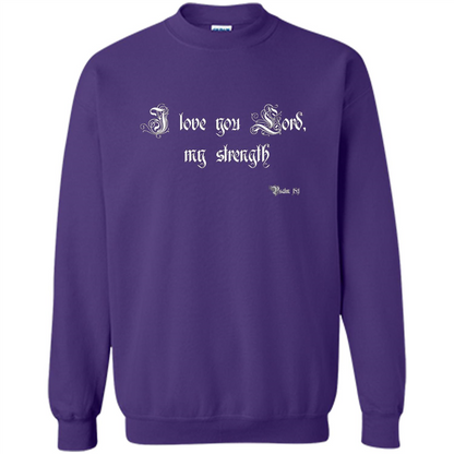 Christian T-shirt I Love You Lord, My Strength Holy Bible T-Shirt Orange