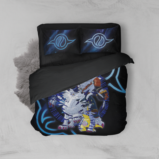 Digimon Gabumon Family 3D Bed Set