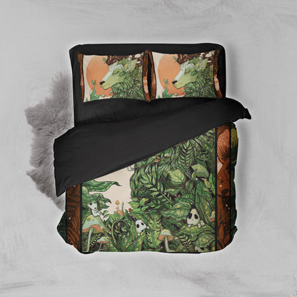 Deer And Kodama Ghibli Studio 3D Bed Set