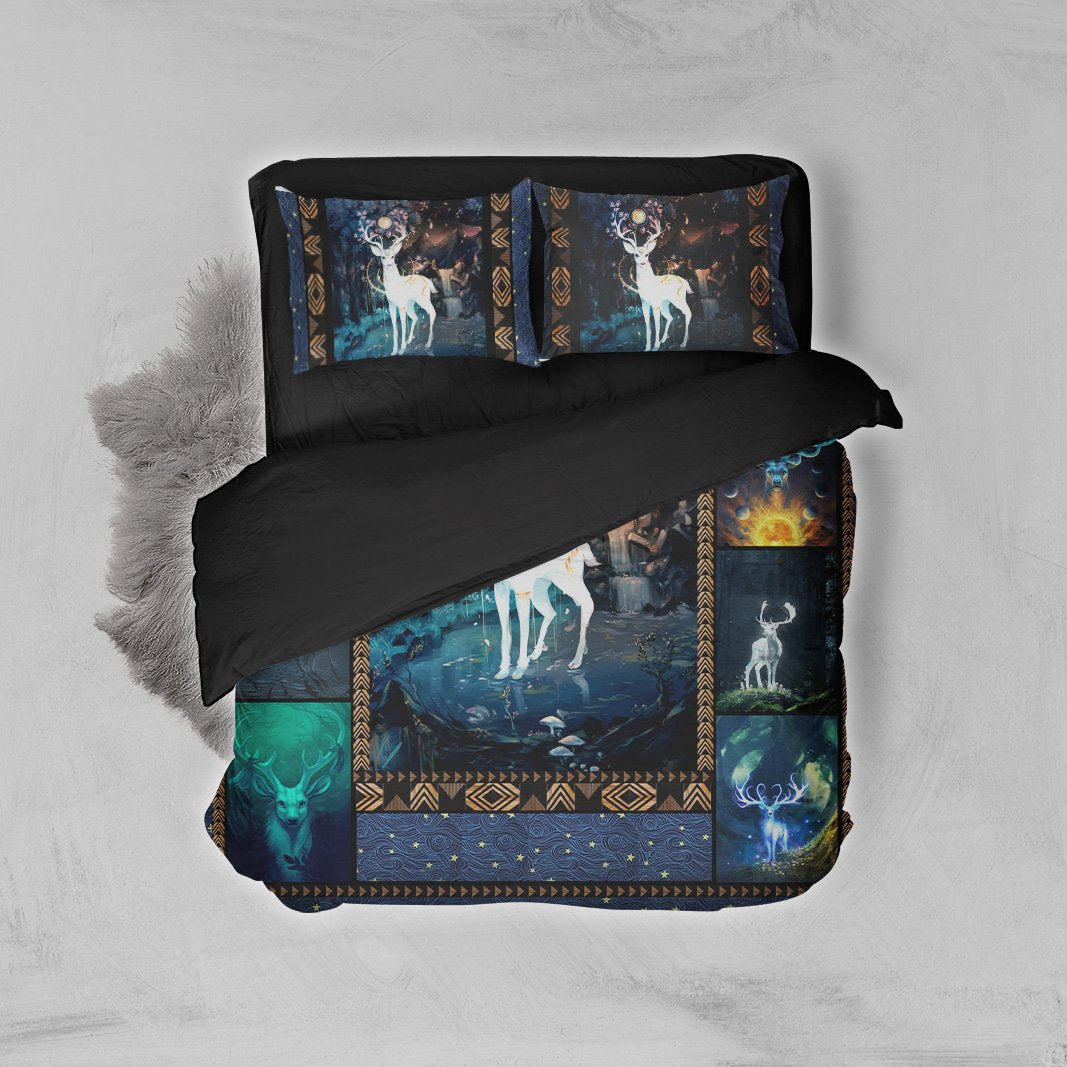 Aesthetic Deer In The Jungle 3D Bed Set