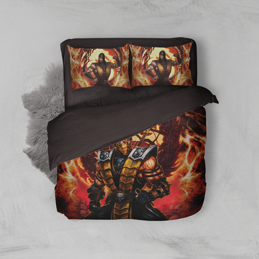 Mortal Kombat Scorpio 3D Bed Set