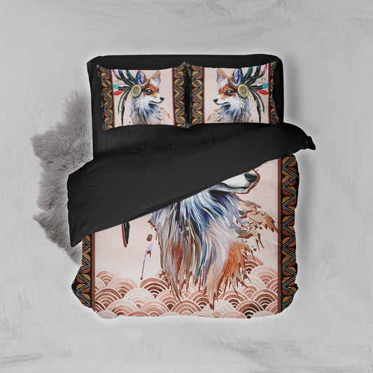 Abstract Art Fox 3D Bed Set