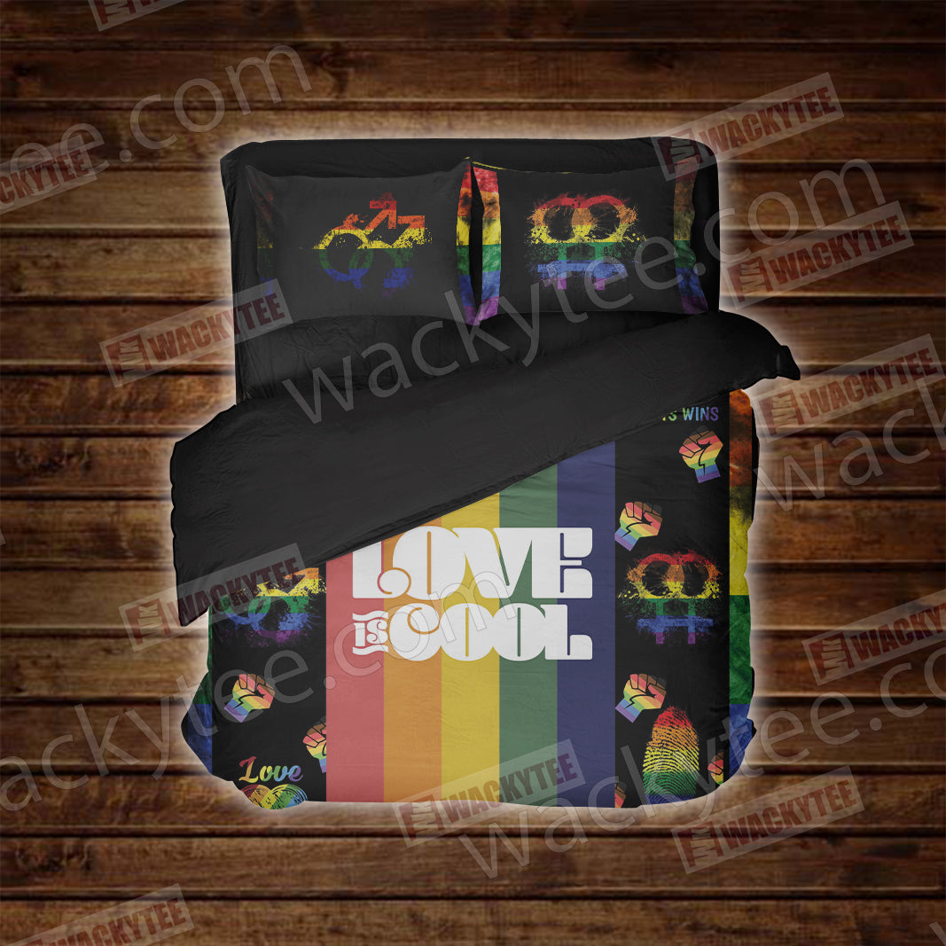 LGBT Love Is Cool Bed Set