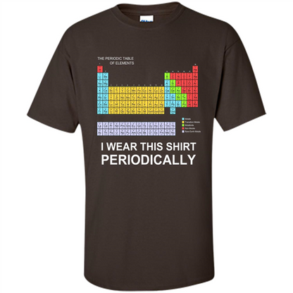 I Wear This Shirt Periodically T-shirt Dark Chocolate