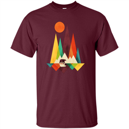 Mountain Bear T-shirt Maroon