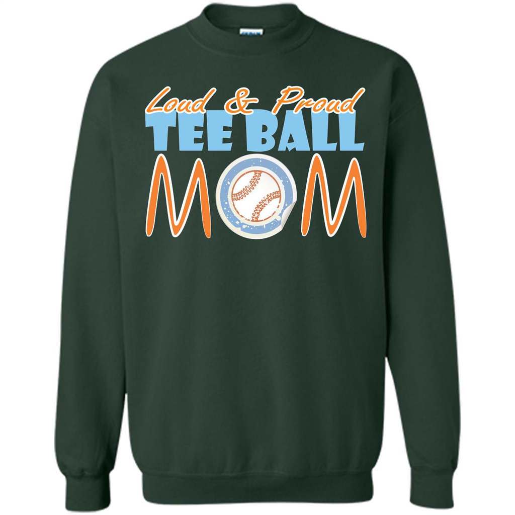 Softball Mommy T-shirt Loud And Proud Forest Green