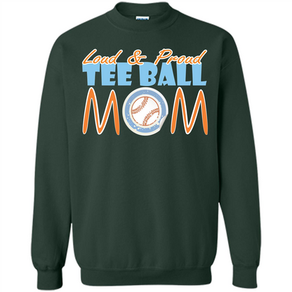 Softball Mommy T-shirt Loud And Proud Forest Green