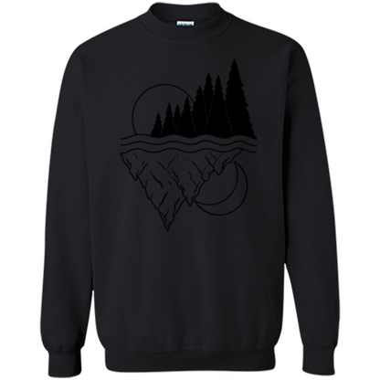 Nature Merged Moon And Sun T-shirt Black