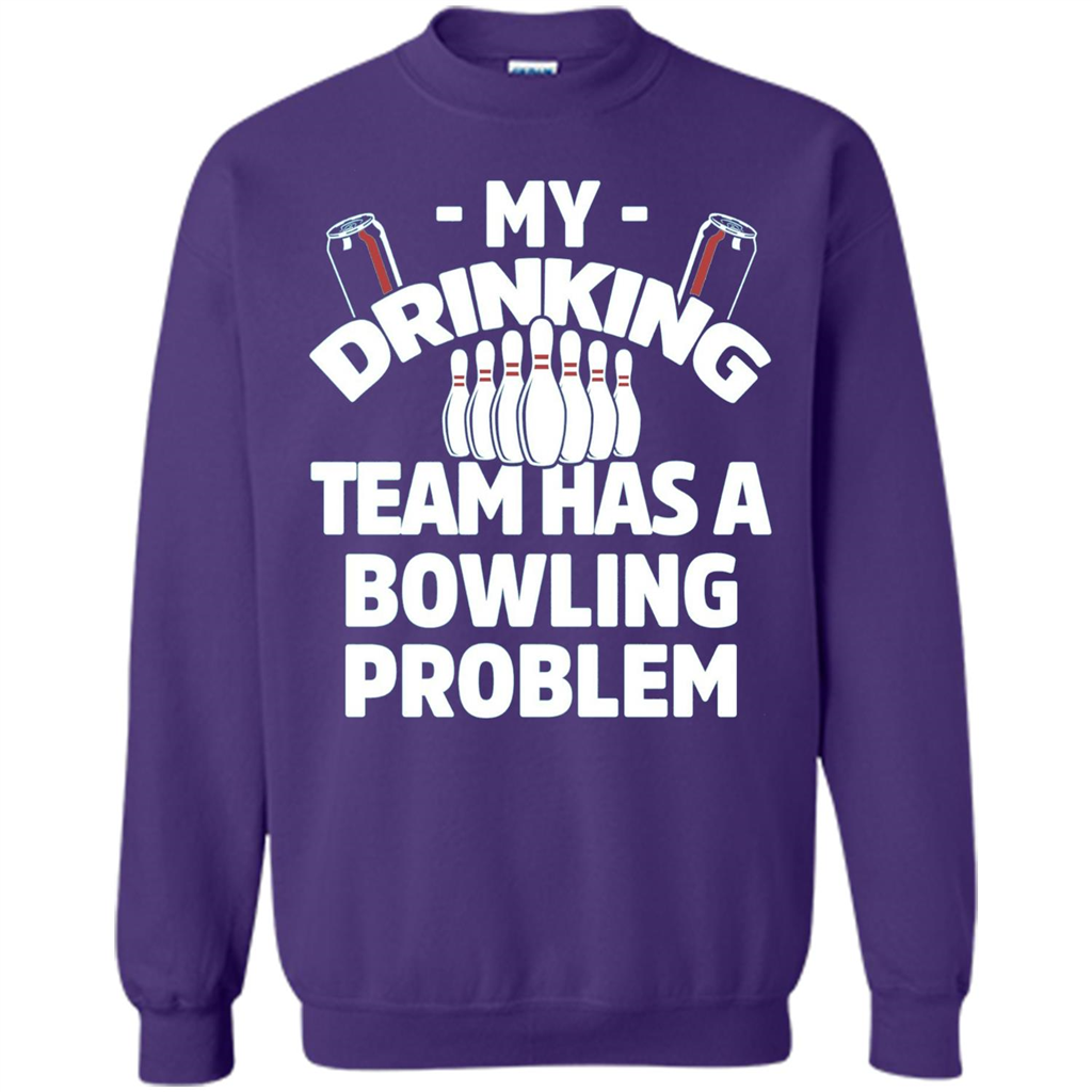 My Drinking Team Has A Bowling Problem T-shirt Orange