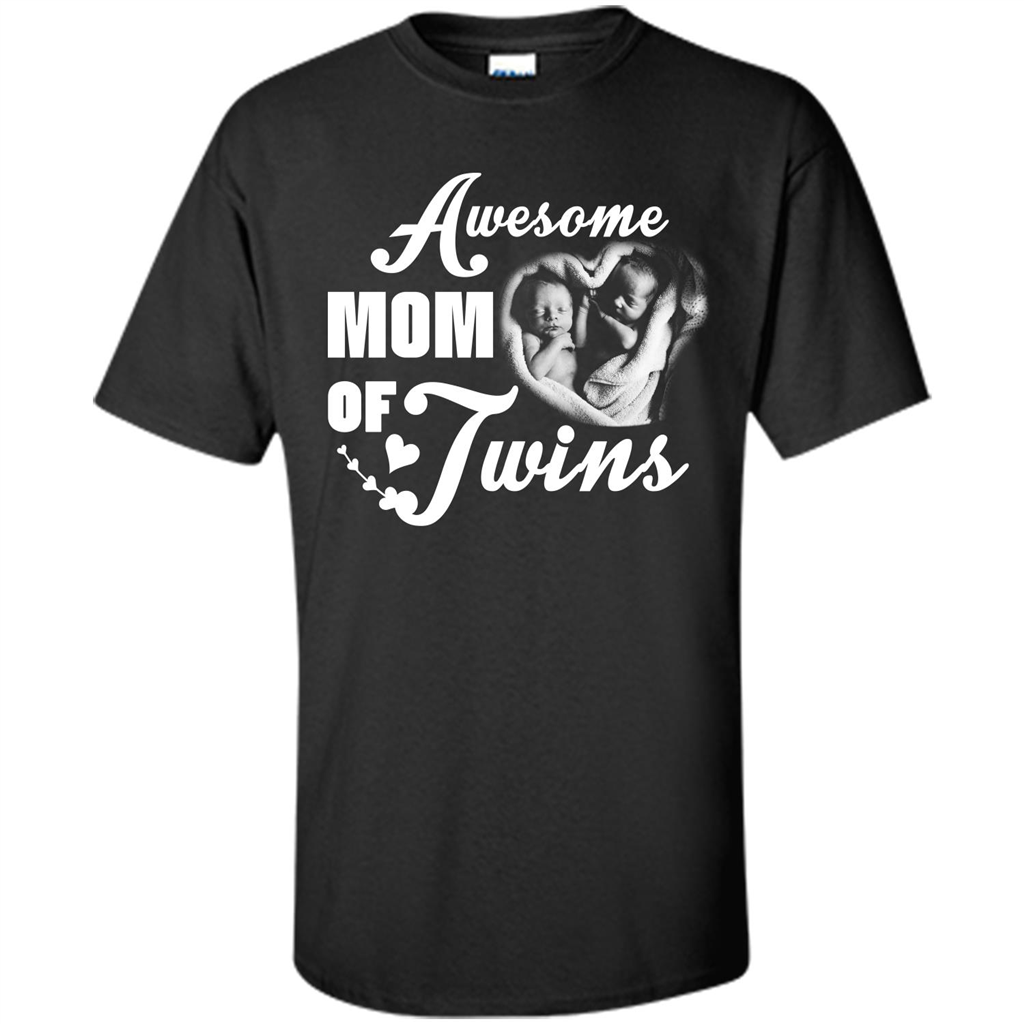 Mommy T-shirt Awesome Mom Of Twins Black