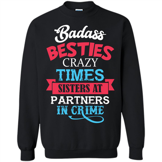Family T-shirt Sisters Partners In Crime T-shirt Black