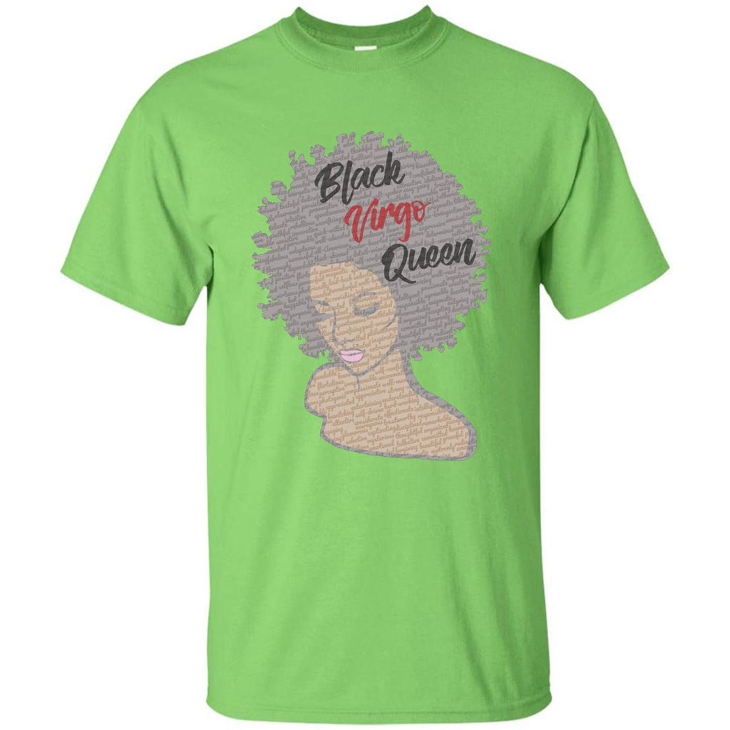 Black Virgo Queen T-shirt Lime