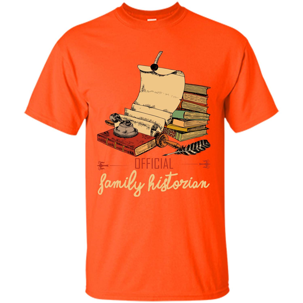 Family T-shirt Official Family Historian Orange