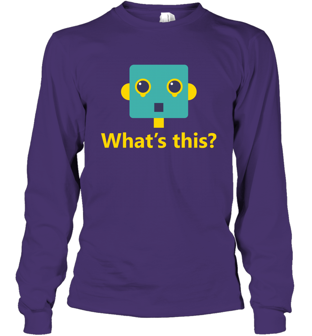 What's This Funny Robot Shirt Long Sleeve T-Shirt Long Sleeve T-Shirt Purple