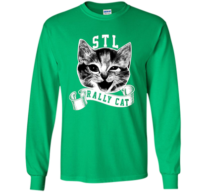 Cat Lover T-shirt Saint Louis Rally Cat T-shirt Irish Green