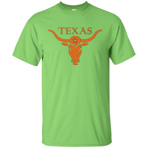 Orange Texas Longhorn Bull T-shirt