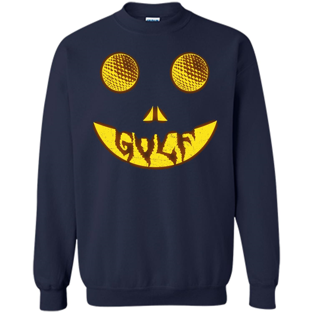 Halloween Costume Golf Scary Face Halloween T-Shirt Navy