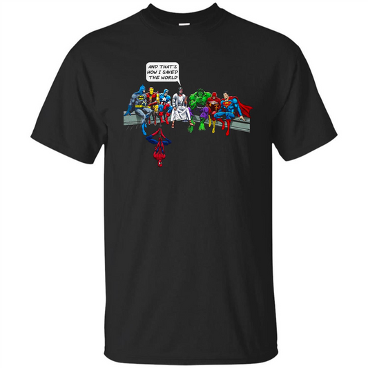 And That's How I Saved The World T-shirt Black