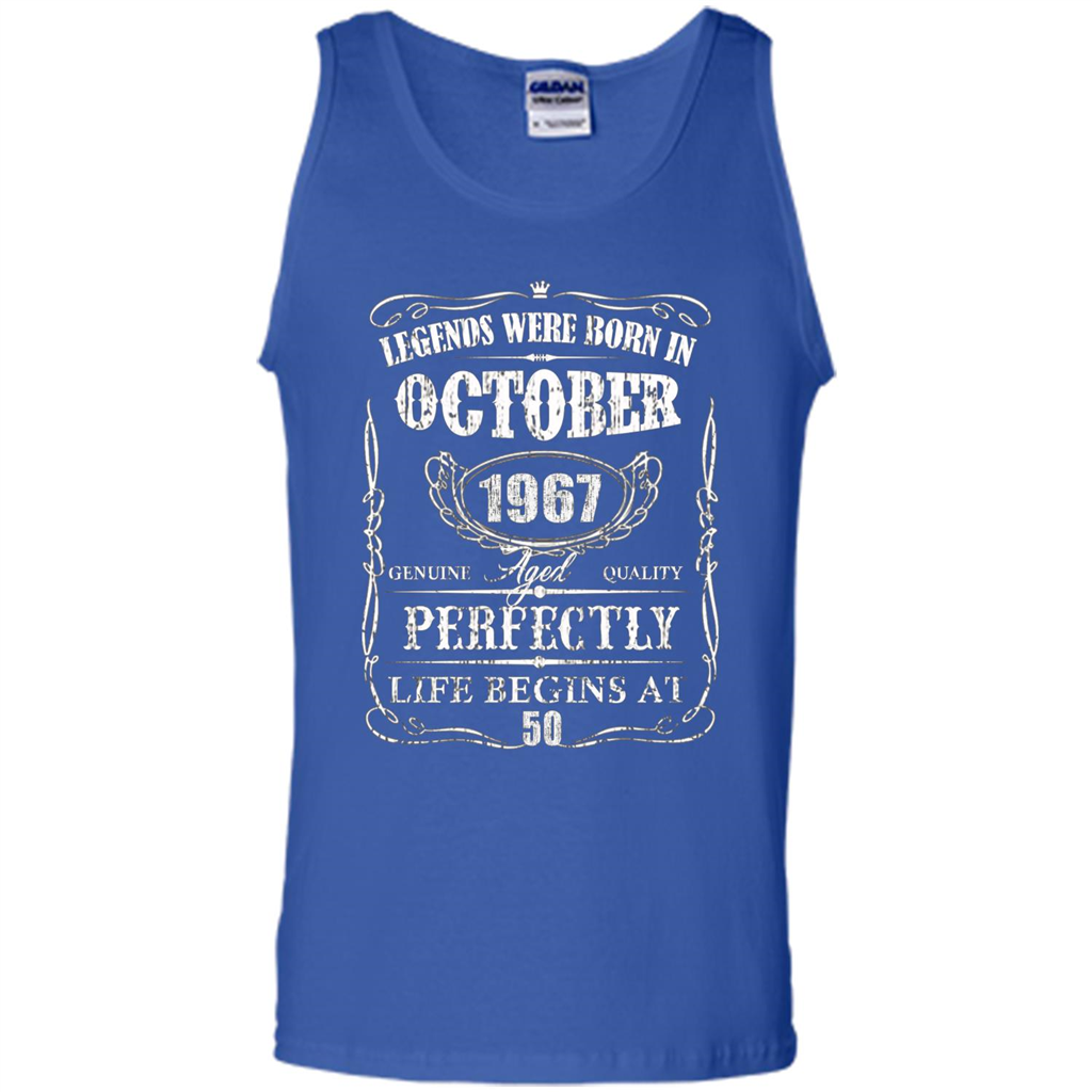 Legends Were Born In October 1967 T-shirt Royal