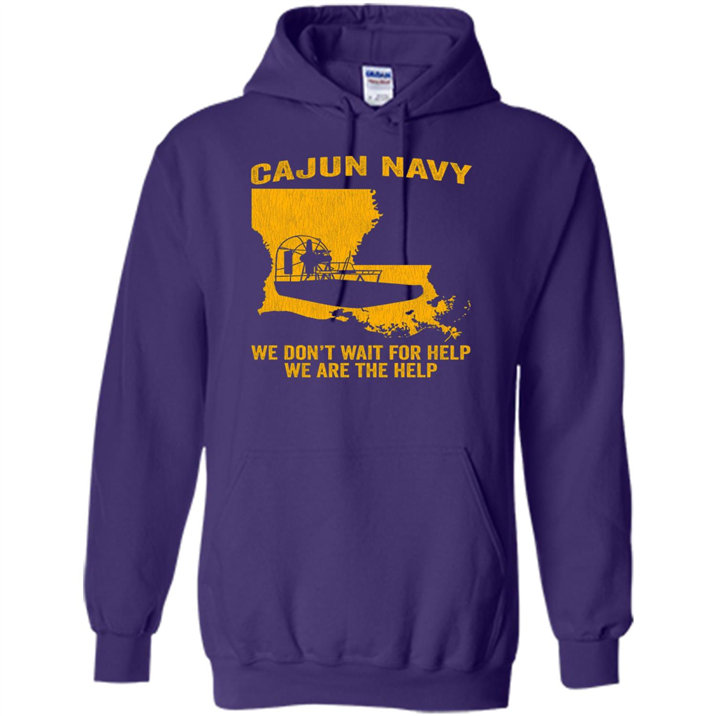 Cajun Navy We Don't Wait For Help We Are The Help T-shirt Purple