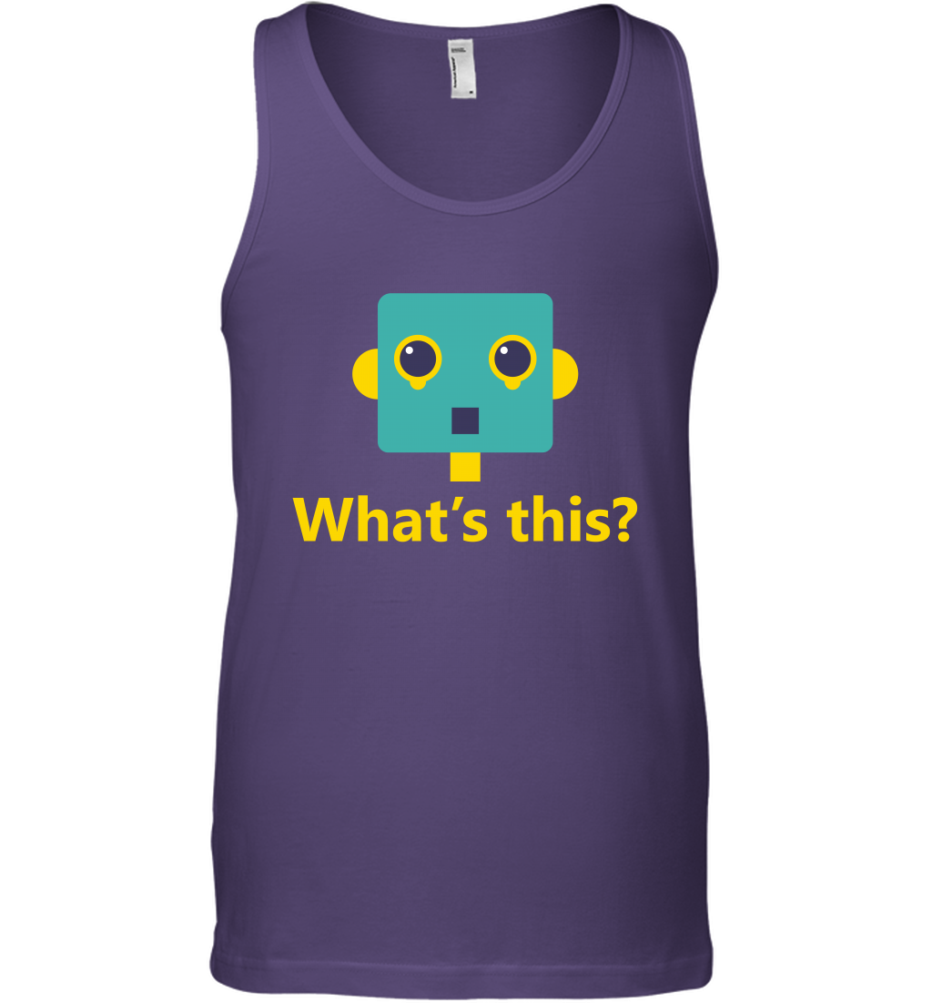 What's This Funny Robot Shirt Tank Top Tank Top Purple