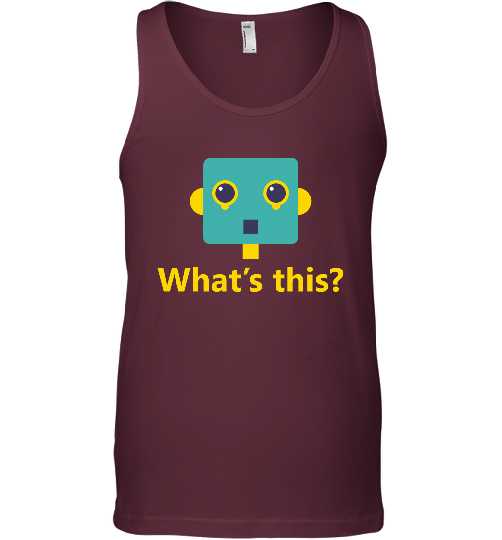 What's This Funny Robot Shirt Tank Top Tank Top Maroon
