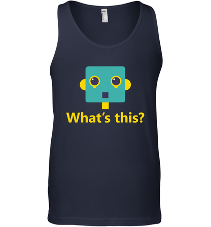 What's This Funny Robot Shirt Tank Top Tank Top Navy