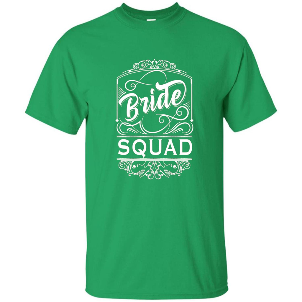 Bride Squad T-shirt Womens Bachelorette Party Bridesmaids Irish Green
