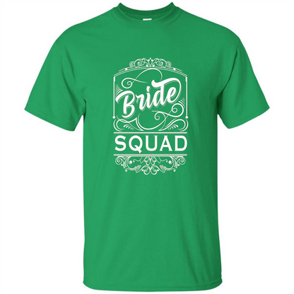 Bride Squad T-shirt Womens Bachelorette Party Bridesmaids Irish Green
