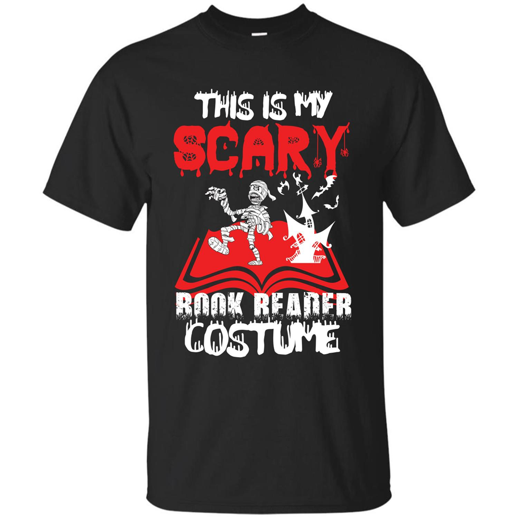 Halloween T-shirt This Is My Scary Book Reader Costume T-shirt Black