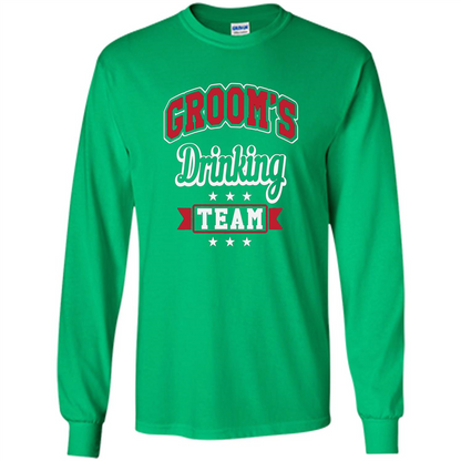 Funny Groom's Drinking Team T-shirt Bachelor Party