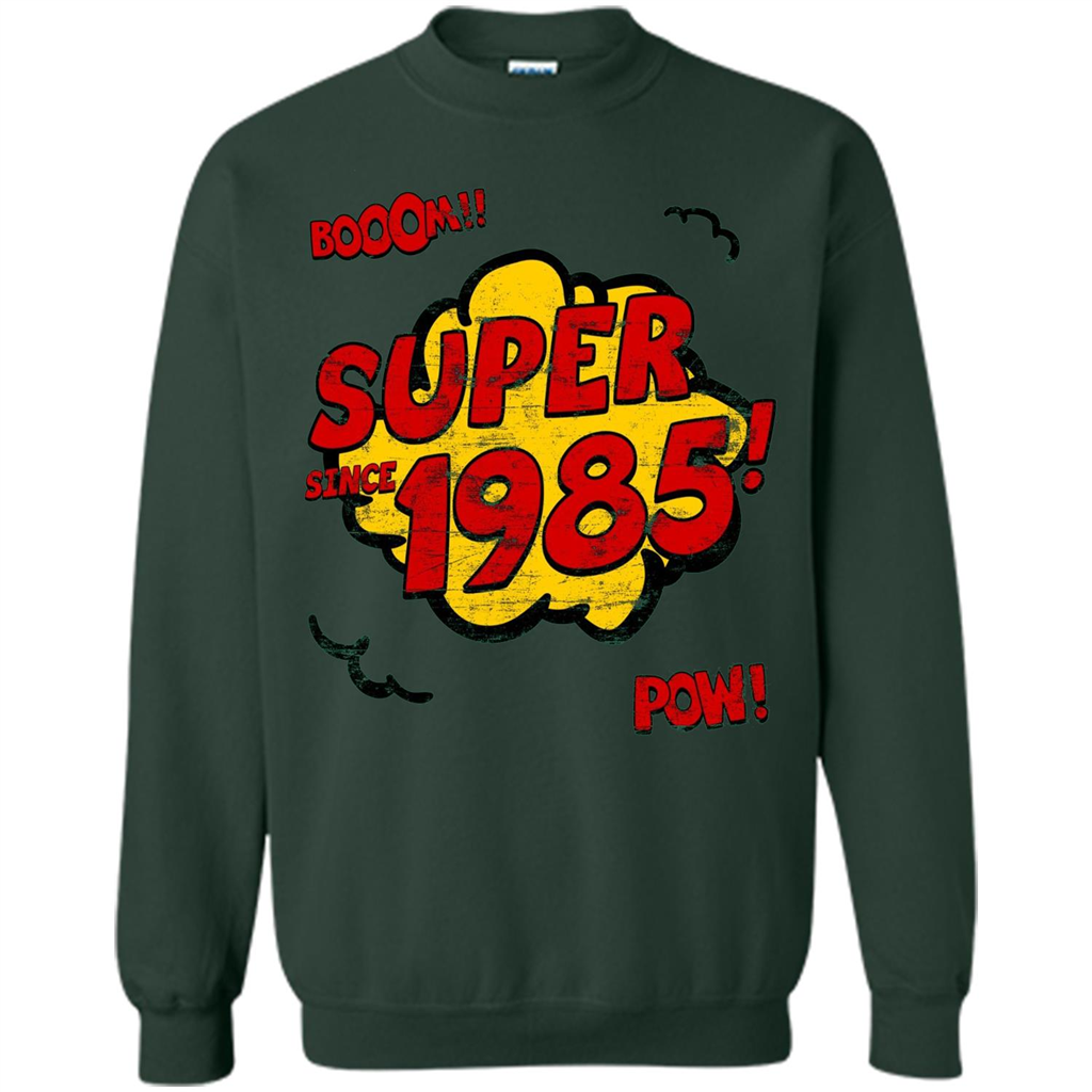 Birthday Gift T-shirt Super Since 1985 Forest Green