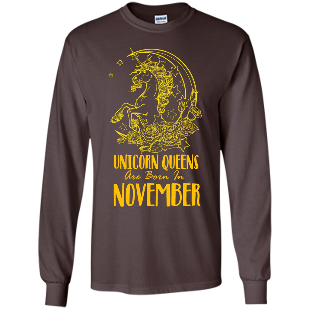 November Unicorn T-shirt Unicorn Queens Are Born In November Dark Chocolate