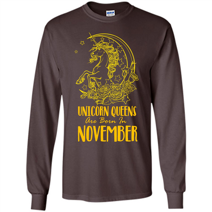 November Unicorn T-shirt Unicorn Queens Are Born In November Dark Chocolate