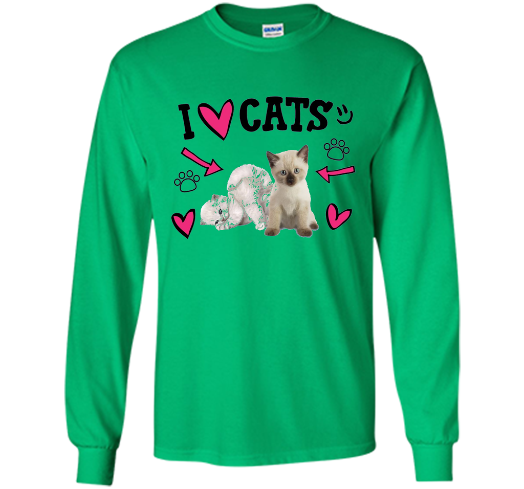I Love Cats Cute Shirt shirt Irish Green