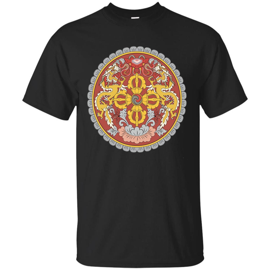 Emblem Of Bhutan T-shirt Black