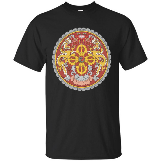Emblem Of Bhutan T-shirt Black