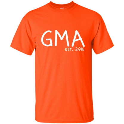 New Gma Shirt - Gma Est. 2016 Grandparents Day Orange