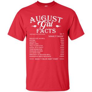 August Girl Facts T-shirt