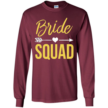 Bachelorette Party T-Shirts Bridesmaids Bride Squad T-Shirt Maroon