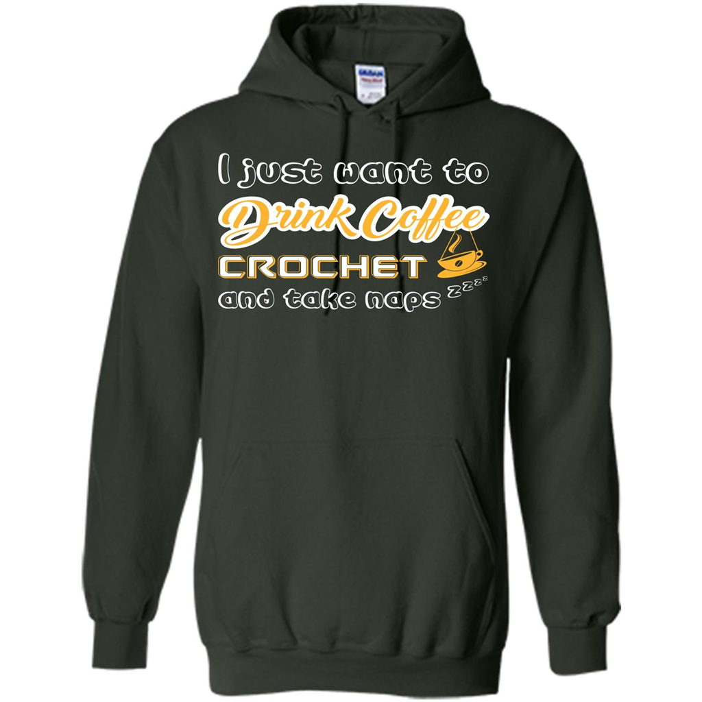 Coffee T-shirt I Just Want To Drink Coffee Crochet