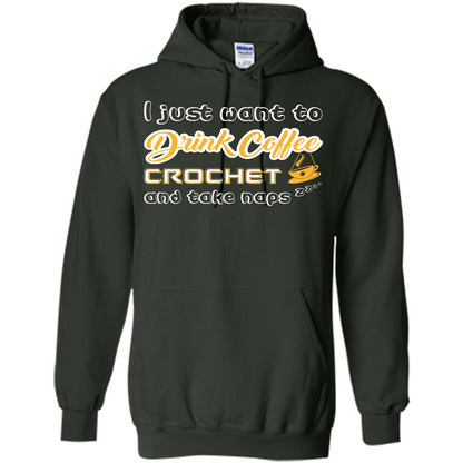 Coffee T-shirt I Just Want To Drink Coffee Crochet