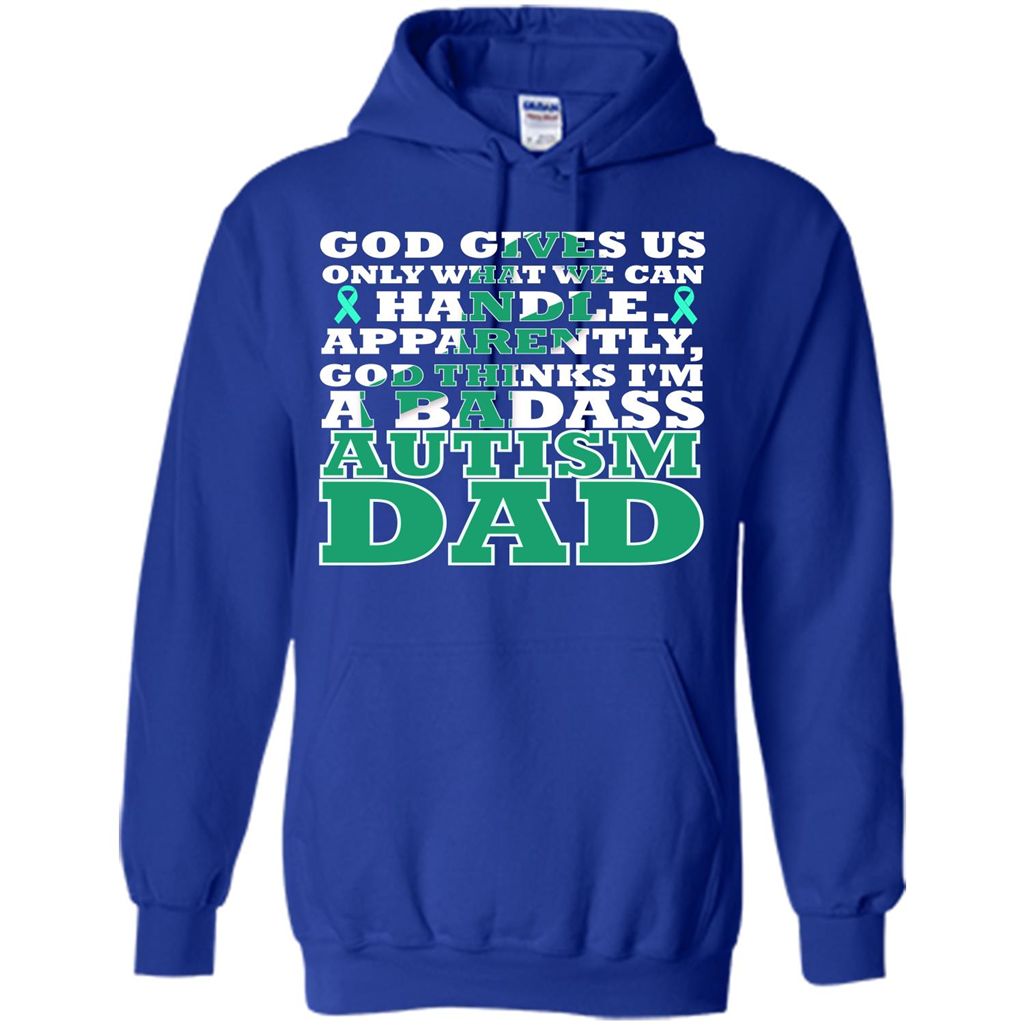 Autism Dad. I'm A Badass Autism Dad T-shirt Royal