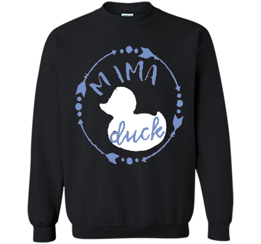 Women's Mama Duck TShirt, Mama Duck Plaid Shirt, Matching Fa shirt Black