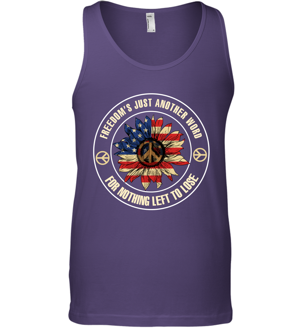 Freedom Hust Another Word For Nothing Left To Lose Shirt Tank Top Purple