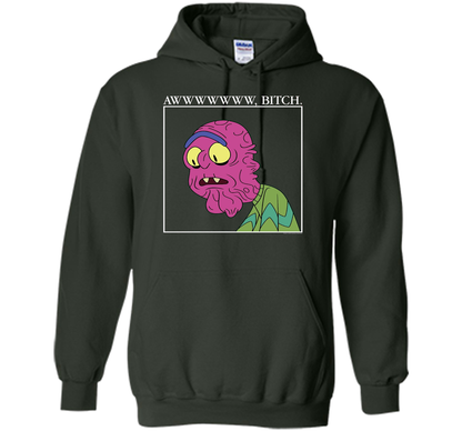 Rick &amp; Morty Aww Bitch shirt Forest Green