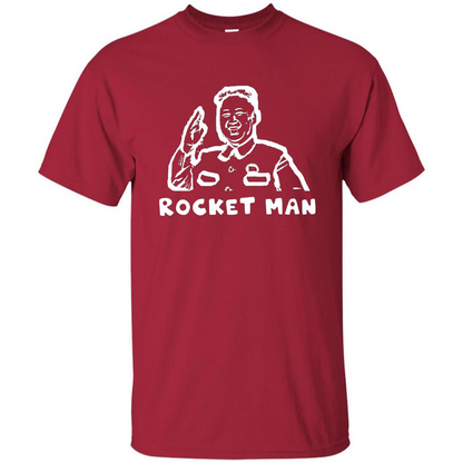 Kim Jong Un North Korea Rocket Launch T-shirt Donald Trump T-shirt Cardinal