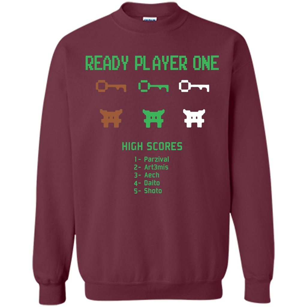 Video Games Ready Play One T-shirt Maroon